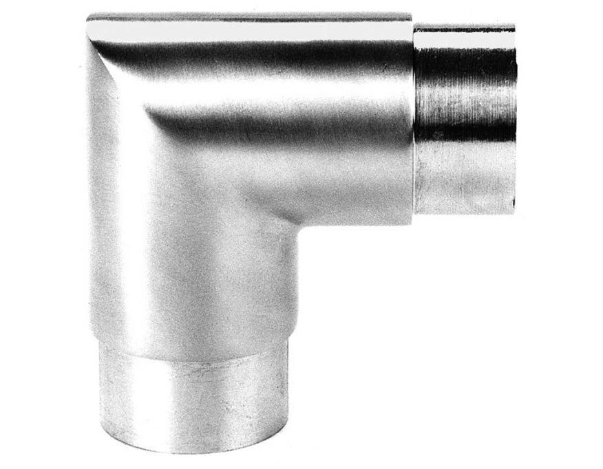 Coude 90° angle vif pour main courante inox