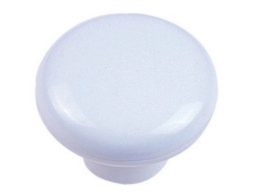 Bouton plastique blanc Ø 35 mm