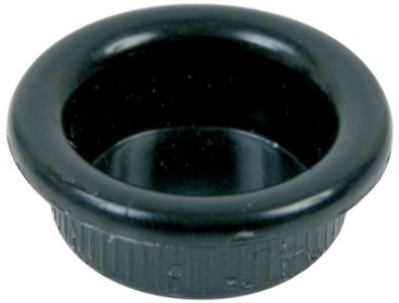 Poignée cuvette ronde plastique noir Ø 30 mm