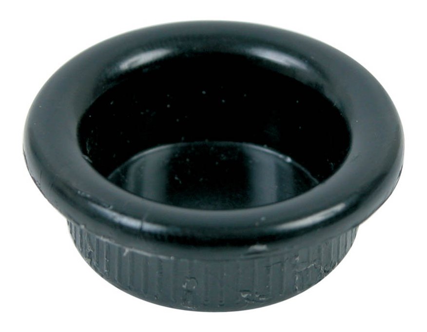 Poignée cuvette ronde plastique noir Ø 30 mm