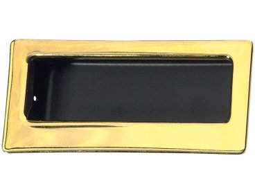 Poignée cuvette rectangulaire laiton poli verni 94 x 38 mm