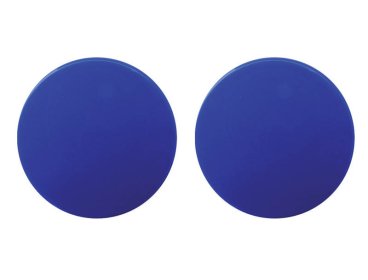 Paire rosaces nylon bleu marine Ø 52 mm borgnes